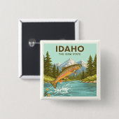  Idaho Vierkante Button 5,1 Cm (Voorkant /achterkant)