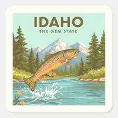  Idaho Vierkante Sticker (Voorkant)