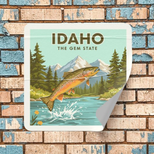  Idaho Vierkante Sticker