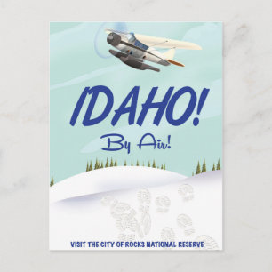 Idaho! Vintage reisaffiche cartoon Briefkaart