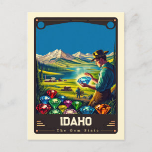 Idaho Vintage van patriottische spirit Briefkaart