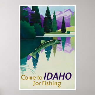 Idaho-visposter Reis Kunst Stille Noordwesten Poster