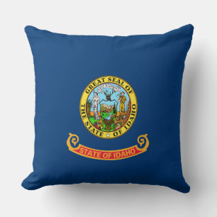 Idaho Vlag: de Edelsteen Staat, Amerika Mountain W Kussen