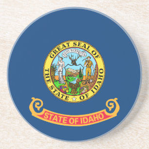 Idaho Vlag, de Edelsteen Staat, Amerikaanse staten Zandsteen Onderzetter