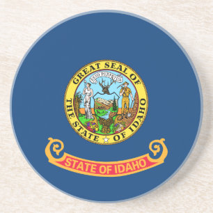 Idaho Vlag, de edelsteenstaat, Amerikaanse staten Zandsteen Onderzetter
