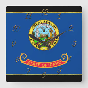 Idaho vlag vierkante klok
