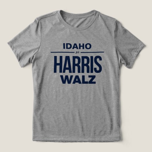 Idaho voor Harris Walz Tri-Blend Shirt (Design voorkant)