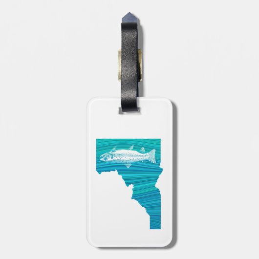 Idaho Wave Vist Bagagelabel (Achterkant verticaal)