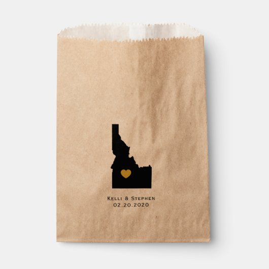 Idaho Wedding Favor Traite Sacks, Sacs Cadeaux (Devant)