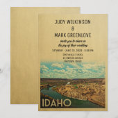 Idaho Wedding Invitation  midden in de eeuw Kaart (Voorkant / Achterkant)