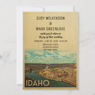 Idaho Wedding Invitation midden in de eeuw Kaart