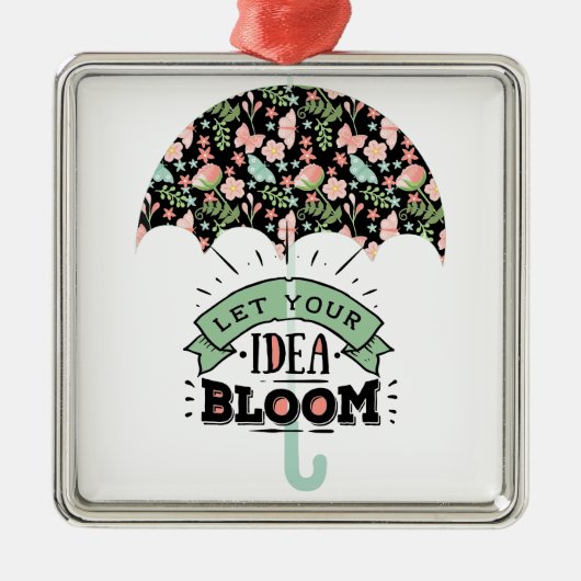 Idea Bloom Umbrella Metalen Ornament (Voorkant)