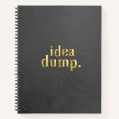 Idea Dump Carnet noir et or pour les créatifs (Devant)