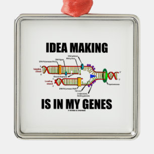 Ideaal maken is in mijn genen (DNA-replicatie) Metalen Ornament
