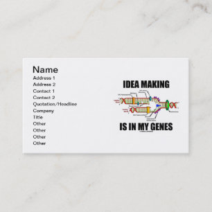 Ideaal maken is in mijn genen (DNA-replicatie) Visitekaartje