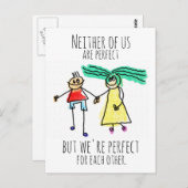 Ideaal voor elkaar briefkaart (Voorkant / Achterkant)