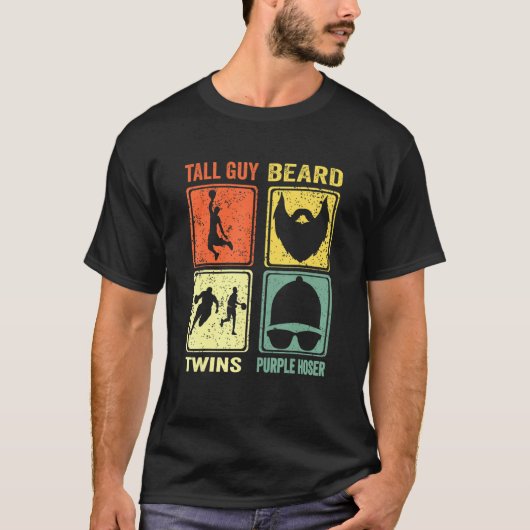 Ideaal voor kinderen Kerel Tall Man Beard Twins Pa T-shirt (Voorkant)