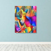 Idéal Llama Ride Huile Abstraite Sur Toile (Insitu (Plancher de Bois))