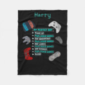 Ideale dag voor persoonlijk games, met controllers fleece deken (Voorkant)