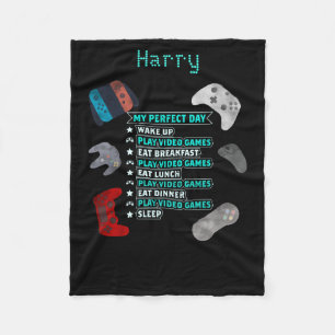 Ideale dag voor persoonlijk games, met controllers fleece deken
