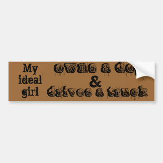 Ideale meisje bumpersticker