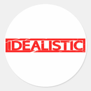 Idealistische stempel ronde sticker