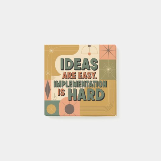 Ideas Are Easy. Implementation Is Hard Post-it® Notes (Voorkant)