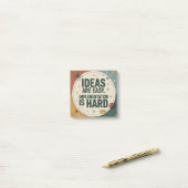Ideas Are Easy. Implementation Is Hard Post-it® Notes (Op bureau)