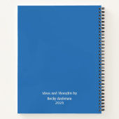 Ideas by the Tide, Beach Notes, Blue Custom Name Notitieboek (Achterkant)