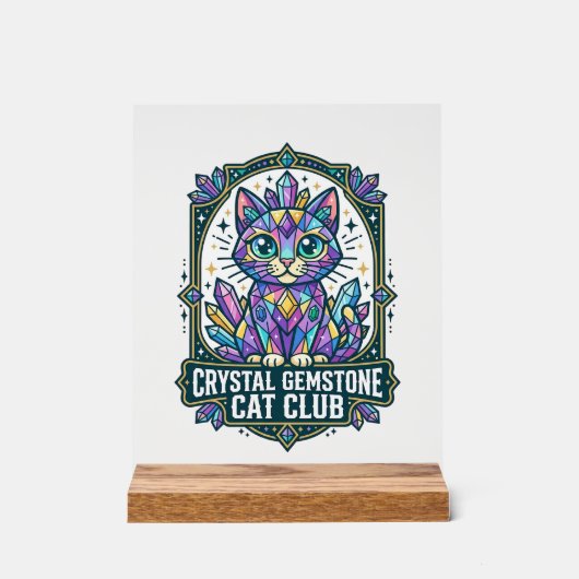 Idée Cadeau Chat Maman Pierre Précieuse Cristal - (Recto)