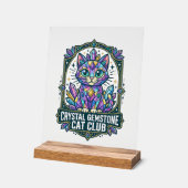 Idée Cadeau Chat Maman Pierre Précieuse Cristal - (Angle)