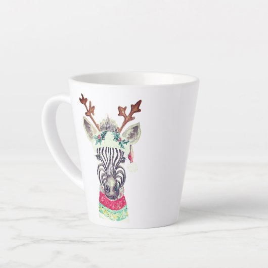 Idée cadeau de Noël moderne Latte Mug (Angle gauche)