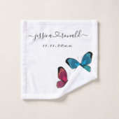 Idée cadeau mariage : Personnalisé Noms Ensemble d (Gant de toilette)