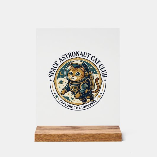 Idée cadeau papa chat astronaute spatial - Astrona (Recto)