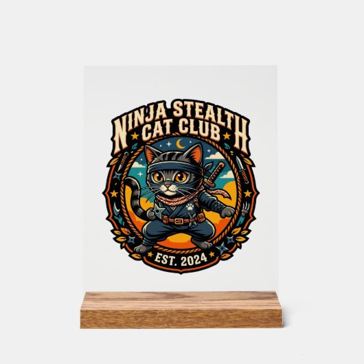 Idée cadeau pour maman de chat Ninja Stealth Cat - (Recto)
