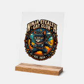 Idée cadeau pour maman de chat Ninja Stealth Cat - (Angle)