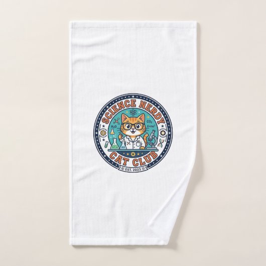 Idée cadeau pour maman de chat savante - Science N (Serviette à main)