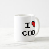 Idée cadeau pour programmeur | j'aime code tasse à (Devant droit)