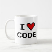 Idée cadeau pour programmeur | j'aime code tasse à (Gauche)