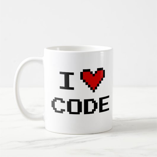 Idée cadeau pour programmeur | j'aime code tasse à (Gauche)