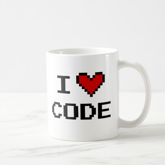 Idée cadeau pour programmeur | j'aime code tasse à (Droite)