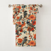 Idée Cadeau Serviette de Bain Oiseaux d'Automne po (En situation)