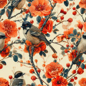 Idée Cadeau Serviette de Bain Oiseaux d'Automne po