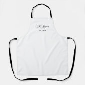 Idée cadeau tablier avec nom de famille gravé de s (Recto)