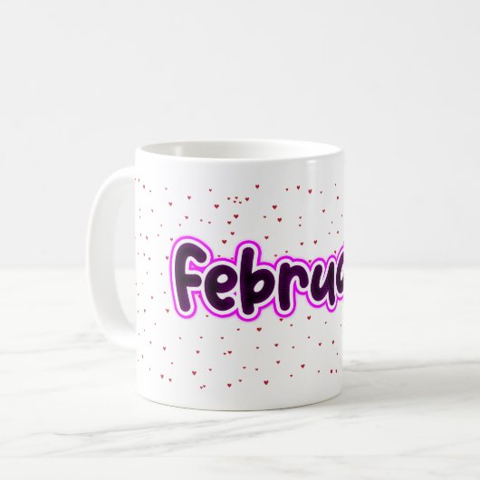 Idée Cadeau Tasse à Café Mois d'Anniversaire de Fé (Devant gauche)