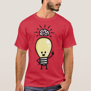 Idee creatief geniaal gloeilamp breinen creativite t-shirt