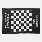 Idée de cadeau de serviette de cuisine d'échiquier (Horizontal)