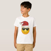 Idée de cadeau de T-shirt d'emoji de cool de Noël (Devant entier)