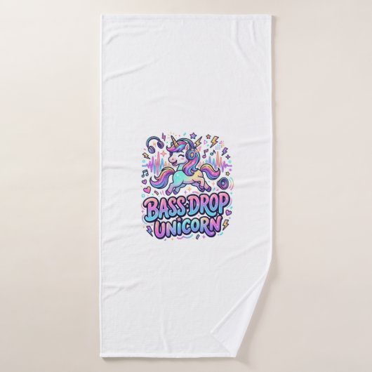 Idée de cadeau licorne basse drop typographie Des (Serviette de bain)
