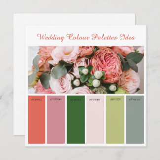 Idée de Cartes de Palettes de Couleurs de Mariage
